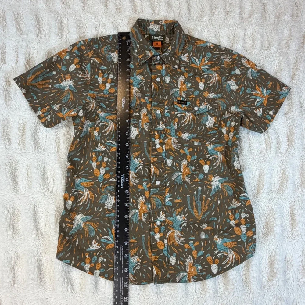 Howler Bros Kids M H Bar B Snapshirt Brown Rooster Cactus Western Pearl Snap
